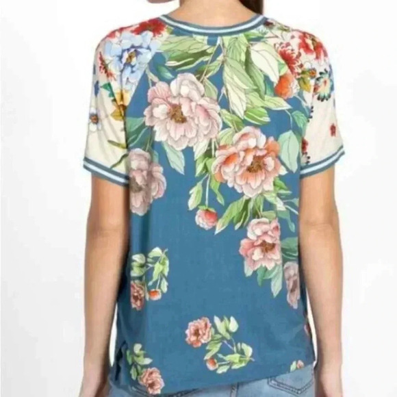 Johnny Was Romano Raglan Floral Tee NWOT - Picture 3 of 8